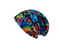 Ebbie Bavlněná čepice Beanie - KOČKY BAREVNÉ Velikost: 2-4 2-4