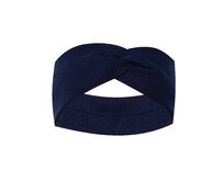 Ebbie Bavlněná čelenka - TMAVĚ MODRÁ - ŽEBROVANÁ Velikost: 3+ 3+