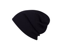 Ebbie Bavlněná čepice Beanie - ČERNÁ - ŽEBROVANÁ Velikost: 54 54