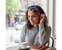 Ebbie Bavlněná čelenka - FIALOVÁ KVÍTKA Velikost: 1-3 1-3