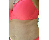 Ebbie Vrchní díl dámských plavek podprsenka s ozdobným řasením s vyztuženým košíčkem D lososové Velikost: 0XL, Košíček: D 0XL