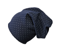 Ebbie Bavlněná čepice culíkovka - PUNTÍKY NA MODRÉ Velikost: 54 54