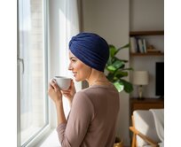 Ebbie Turban madeira  - TMAVĚ MODRÝ Velikost: 57 57