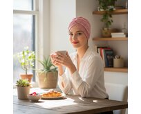 Ebbie Turban-style madeira - LOSOSOVĚ RŮŽOVÝ Velikost: 57 57, Madeirový úplet