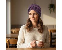 Ebbie Turban-style madeira - FIALOVÝ Velikost: 54 54, Madeirový úplet