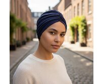 Ebbie Turban-style madeira - TMAVĚ MODRÝ Velikost: 57 57, Madeirový úplet