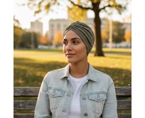 Ebbie Turban-style madeira - OLIVOVÝ Velikost: 54 54, Madeirový úplet