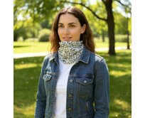 Ebbie Bavlněný nákrčník - LISTY NA HNĚDOČERNÉ Velikost: dospělý dospělý, Hladký úplet