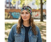 Ebbie Bavlněná čelenka -  PASTELOVÁ SRDÍČKA Velikost: M M, Hladký úplet