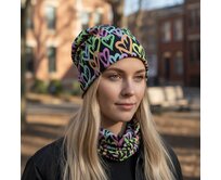 Ebbie Bavlněná čepice Beanie - PASTELOVÁ SRDÍČKA Velikost: 2-4 let 2-4 let, Hladký úplet