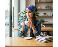 Ebbie Bavlněná čepice Beanie -  DŽUNGLE LUNA Velikost: 57 57, Hladký úplet