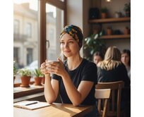 Ebbie Bavlněný turban-style - VELKÉ KVĚTY Velikost: 54 54