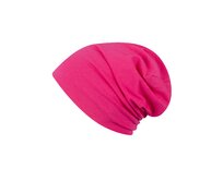 Ebbie Bavlněná čepice Beanie - NEON RŮŽOVÁ Velikost: 6+ 6+, Hladký úplet