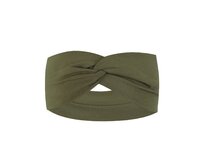 Ebbie Bavlněná čelenka - KHAKI Velikost: M M, Hladký úplet