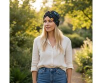 Ebbie Bavlněný turban-style - ZELENOZLATÉ LISTY Velikost: 57 57