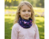 Ebbie Bavlněný nákrčník - FIALOVÁ SRDÍČKA Velikost: dětský dětský, Hladký úplet