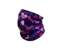 Ebbie Bavlněný nákrčník - FIALOVÁ SRDÍČKA Velikost: dětský mini dětský mini, Hladký úplet