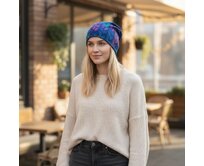 Ebbie Bavlněná čepice Beanie - BAREVNÉ COPÁNKY Velikost: 54 54, Hladký úplet