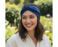 Ebbie Bavlněná čelenka - BAREVNÉ COPÁNKY Velikost: L L, Hladký úplet