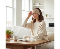 Ebbie Bavlněná čelenka - LATTE - ŽEBROVANÁ Velikost: M M