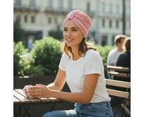 Ebbie Bavlněný turban  - PUNTÍKY NA STARORŮŽOVÉ Velikost: 54 54