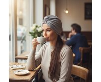 Ebbie Bavlněný turban-twist - ŠEDÝ MELÍR Velikost: 57 57