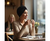 Ebbie Turban-twist madeira - ČERNÝ Velikost: 57 57, Madeirový úplet