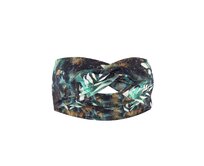 Ebbie Bavlněná čelenka - SMARAGDOVÉ LISTY Velikost: 3+ 3+, Hladký úplet