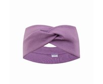 Ebbie Bavlněná čelenka - PASTELOVÁ FIALOVÁ- ŽEBROVANÁ Velikost: 3+ 3+