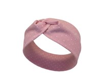 Ebbie Bavlněná čelenka -  PUNTÍKY NA STARORŮŽOVÉ Velikost: L L, Hladký úplet