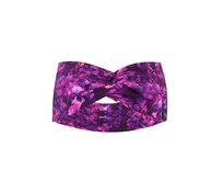 Ebbie Bavlněná čelenka - FIALOVÉ LÍSTEČKY Velikost: M M, Hladký úplet
