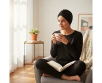 Ebbie Turban-style madeira - ČERNÝ Velikost: 54 54, Madeirový úplet