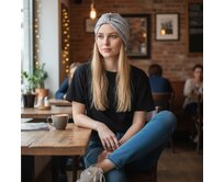 Ebbie Turban-twist madeira - ŠEDÝ Velikost: 54 54