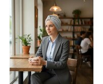 Ebbie Turban-twist madeira - ŠEDÝ Velikost: 57 57