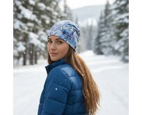 Ebbie Bavlněná čepice Beanie -  LEDOVÉ KVĚTY Velikost: 57 57, Hladký úplet