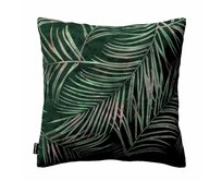 Dekoria Kinga - potah na polštář jednoduchý, stylizované palmové listy na zeleném podkladu, 43 × 43 cm, Velvet, 704-21