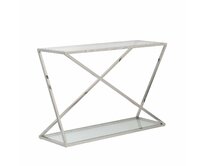 Dekoria Boční stolek - konzole Vertigo silver 120x40x80cm, 120 x 40 x 80 cm