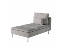 Dekoria Potah na lenošku Söderhamn, holubí šeď, šezlong Söderhamn, Velvet, 704-11