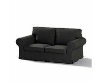 Dekoria Potah na pohovku IKEA Ektorp 2-místná rozkládací NOVÝ MODEL 2012, Shadow Grey - grafitová, Ektorp 2-m rozkl. od 2012, Cotton Panama, 702-08