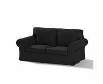 Dekoria Potah na pohovku IKEA Ektorp 2-místná rozkládací NOVÝ MODEL 2012, černá, Ektorp 2-m rozkl. od 2012, Etna, 705-00