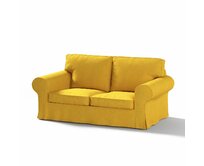 Dekoria Potah na pohovku IKEA Ektorp 2-místná rozkládací NOVÝ MODEL 2012, hořčicový šenil, Ektorp 2-m rozkl. od 2012, Etna, 705-04