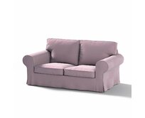 Dekoria Potah na pohovku IKEA Ektorp 2-místná rozkládací NOVÝ MODEL 2012, tlumená růžová, Ektorp 2-m rozkl. od 2012, Velvet, 704-14