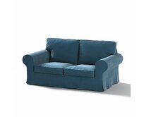 Dekoria Potah na pohovku IKEA Ektorp 2-místná rozkládací NOVÝ MODEL 2012, staroněmecká modrá, Ektorp 2-m rozkl. od 2012, Velvet, 704-16