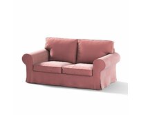 Dekoria Potah na pohovku IKEA Ektorp 2-místná rozkládací NOVÝ MODEL 2012, korálová růžová, Ektorp 2-m rozkl. od 2012, Velvet, 704-30