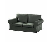 Dekoria Potah na pohovku IKEA Ektorp 2-místná rozkládací NOVÝ MODEL 2012, tmavě šedá, Ektorp 2-m rozkl. od 2012, Teddy, 702-83