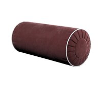 Dekoria Válec s čelními záložkami a lemovkou, bordó, Velvet, 704-26