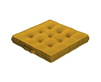 Dekoria Sedák Kuba s úchytem 40x40x6cm nebo 50x50x10cm, hořčicový šenil, 50 x 50 x 10 cm, Etna, 705-04