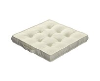 Dekoria Sedák Kuba s úchytem 40x40x6cm nebo 50x50x10cm, smetanově bílá, 50 x 50 x 10 cm, Velvet, 704-10