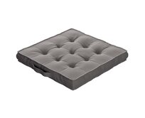 Dekoria Sedák Kuba s úchytem 40x40x6cm nebo 50x50x10cm, holubí šeď, 50 x 50 x 10 cm, Velvet, 704-11