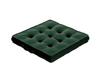 Dekoria Sedák Kuba s úchytem 40x40x6cm nebo 50x50x10cm, lahvová zeleň, 50 x 50 x 10 cm, Velvet, 704-13